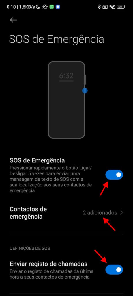 Xiaomi MIUI opção protegido segurança
