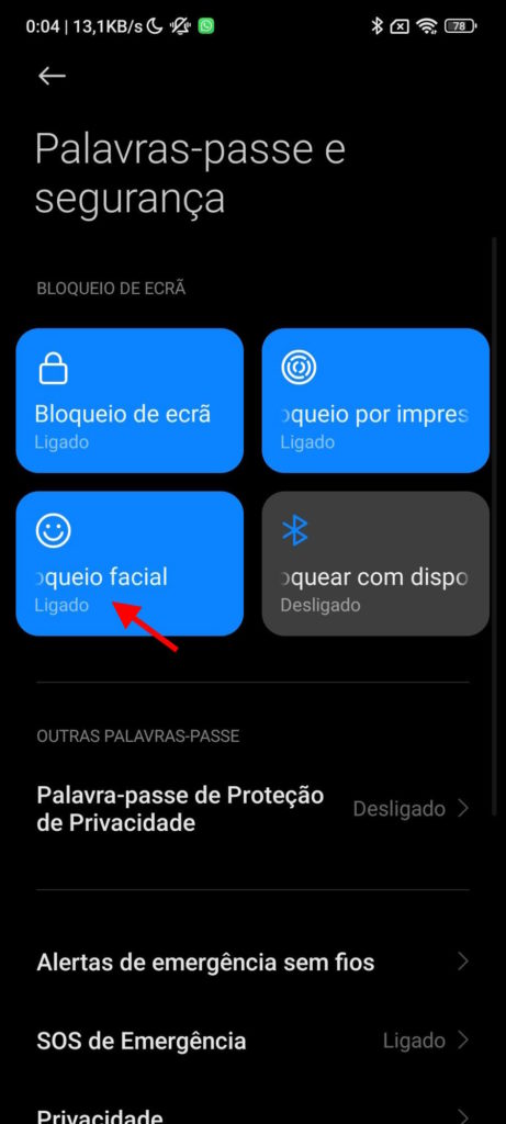 Android smartphone desbloquear Xiaomi configuração