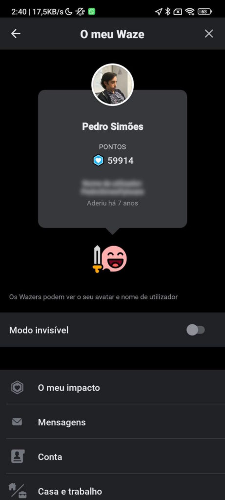 Waze ícone condutores código personalização
