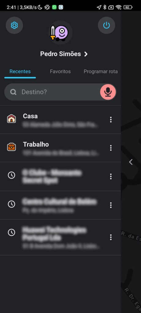 Waze ícone condutores código personalização