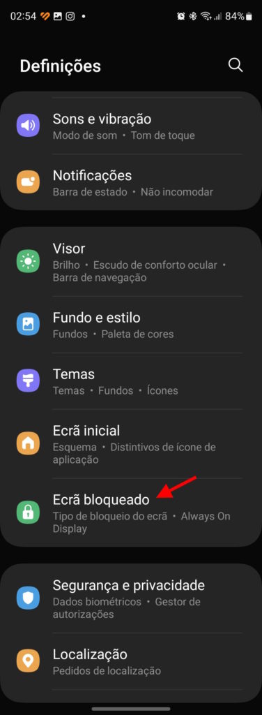 Samsung Standby Mode smartphones repouso