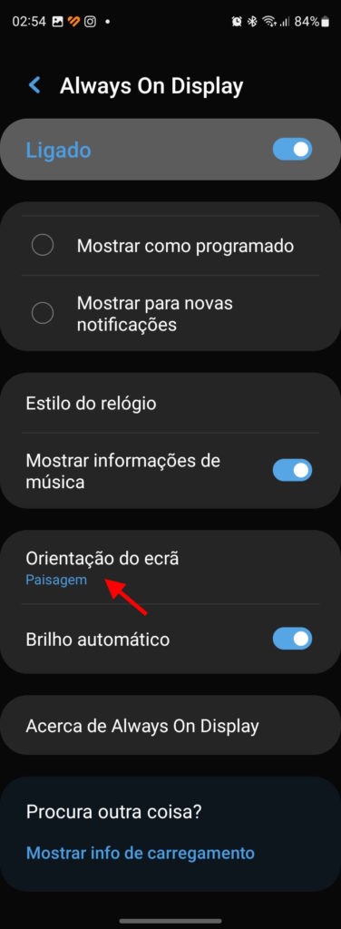 Samsung Standby Mode smartphones repouso
