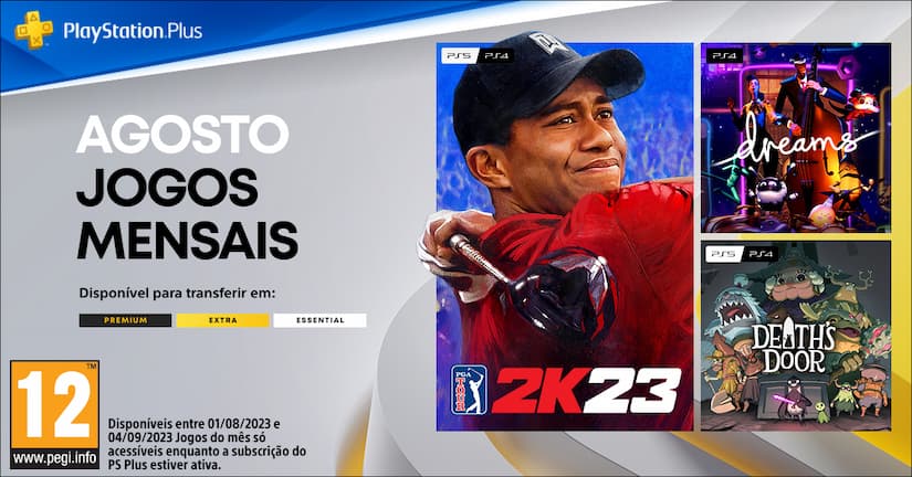 Jogos grátis no Playstation Plus para Agosto de 2023