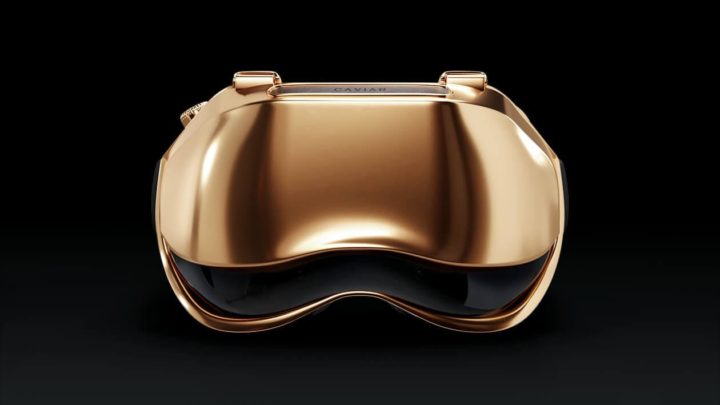 Imagem dos Apple Vision Pro pensados pela Caviar