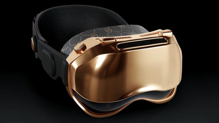 Imagem dos Apple Vision Pro pensados pela Caviar