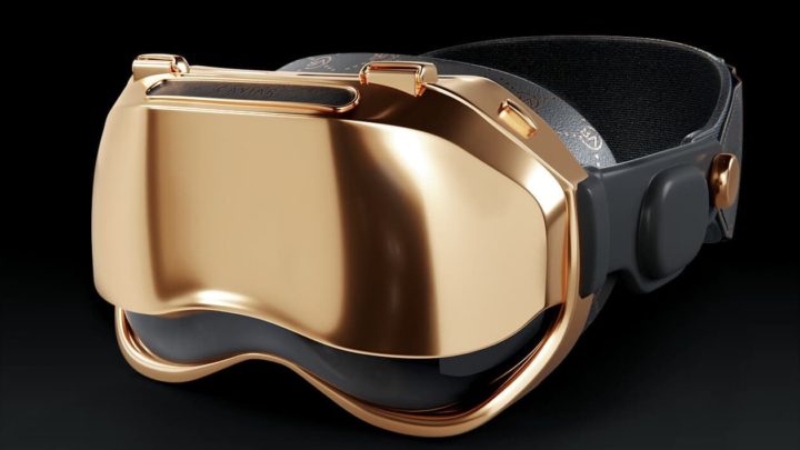 Imagem dos Apple Vision Pro pensados pela Caviar