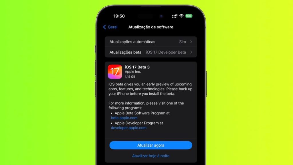 Apple lança beta 3 do iOS 17, macOS Sonoma, entre outros…