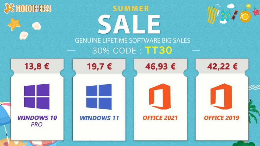 Aproveite a GoodOffer24 Summer Sale para ativar os seus produtos digitais