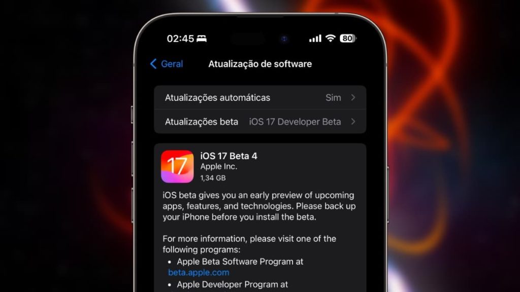 Apple lançou a beta 4 do iOS 17 e estas são as novidades