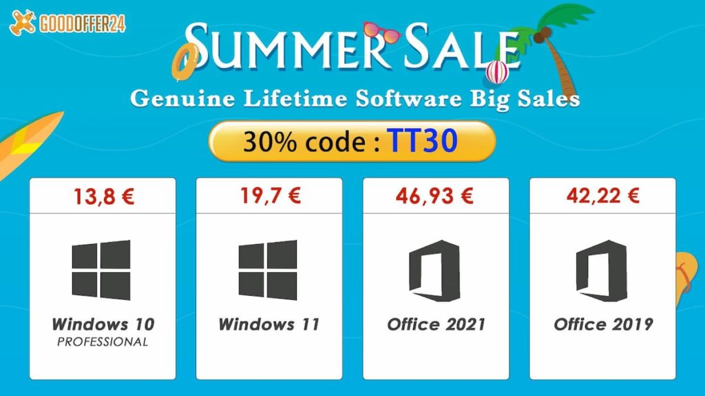 Aproveite a Summer Sale da GoodOffer24 para ativar seus produtos digitais