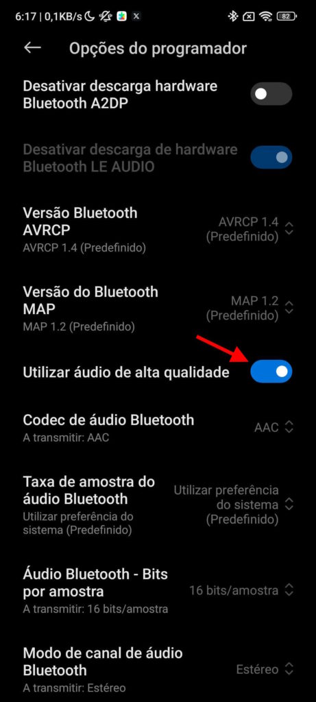 Android áudio smartphone som