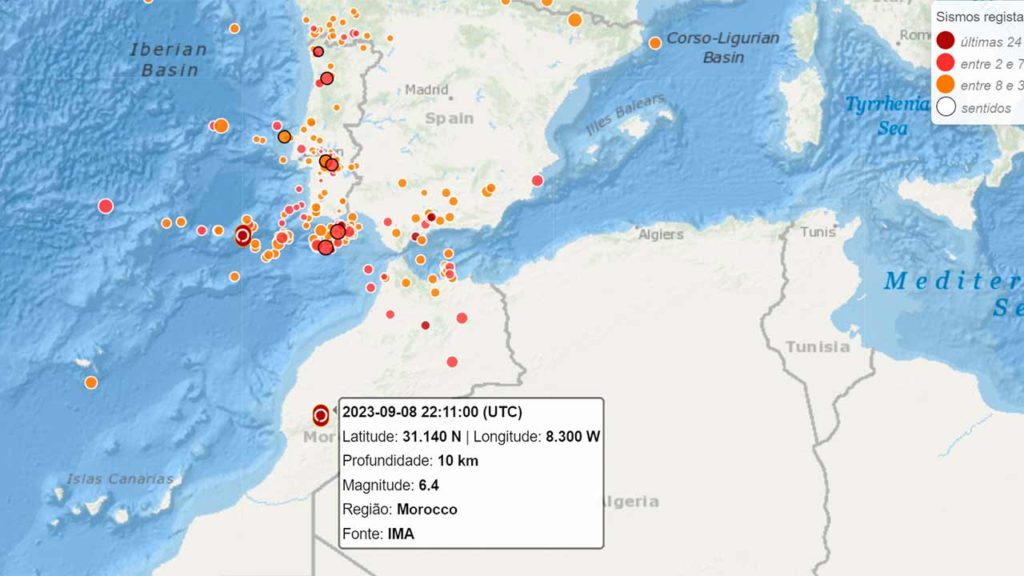 Sismo em Marrocos: Imagens e vídeos nas redes sociais