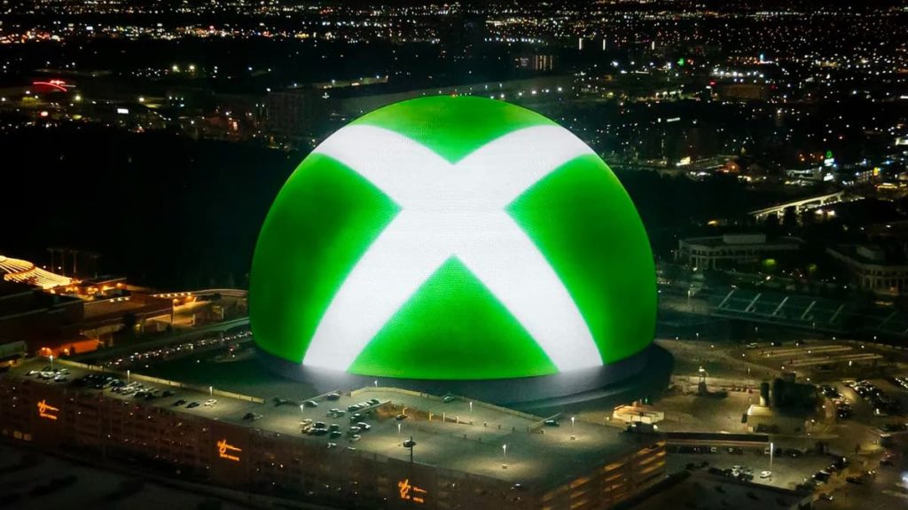Xbox e a PlayStation lutam entre si na The Sphere (vídeo)