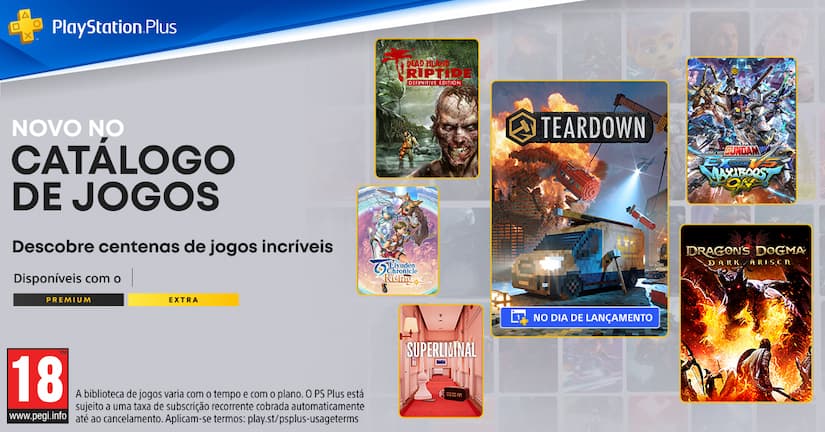 Jogos grátis no Playstation Plus para Novembro de 2023
