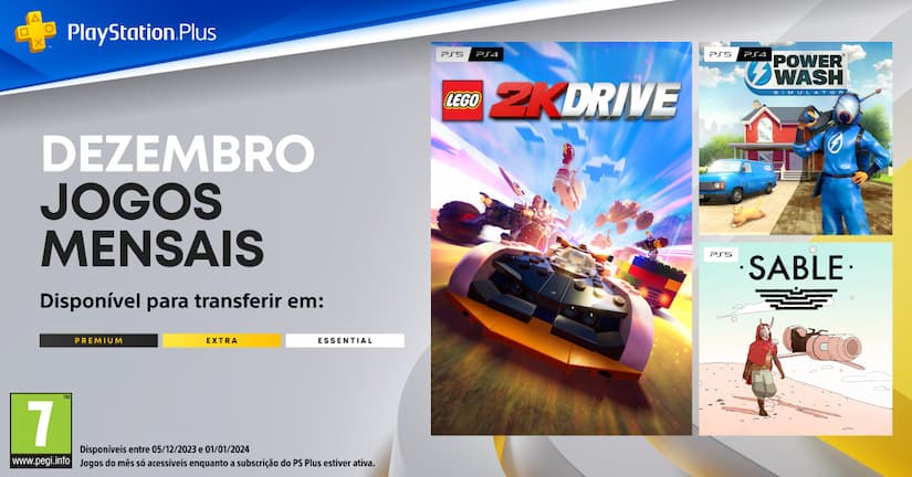 Jogos grátis no Playstation Plus para Dezembro de 2023