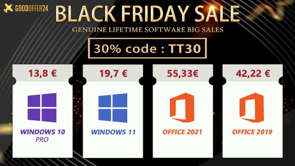 Encontre o software que precisa com descontos de até 90% na Black Friday GoodOffer24