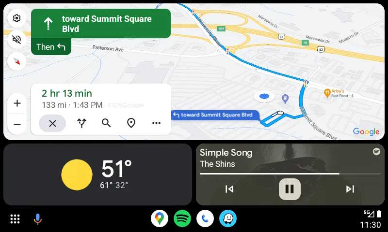 Google Maps Android Auto cores