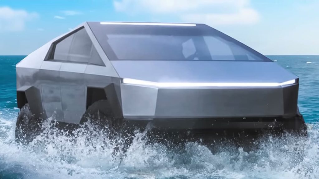Tesla Cybertruck tem um “modo submarino” que pressuriza a bateria para conduzir na água
