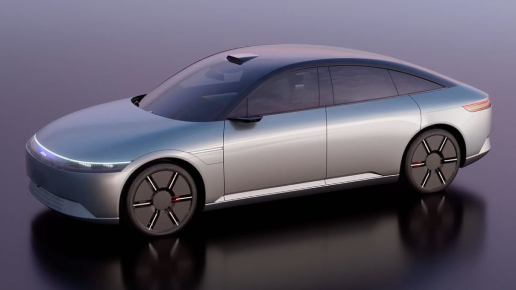 Olá, futuro! Veja o carro elétrico da Sony a ser conduzido com o comando da PlayStation 5