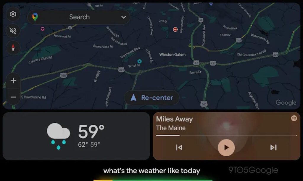 Android Auto Google interface Assistente