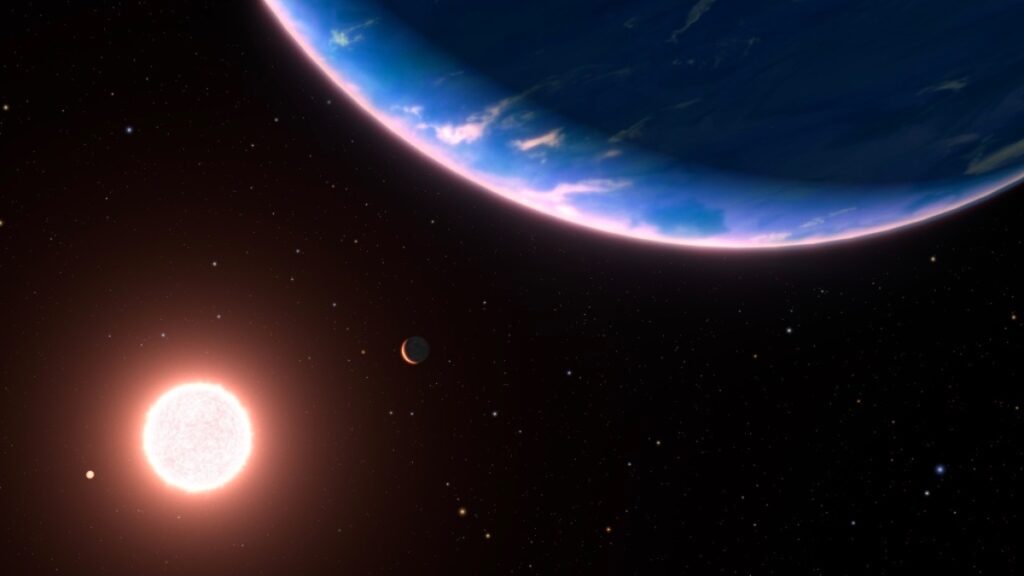 Hubble encontrou vapor de água na atmosfera de um pequeno exoplaneta