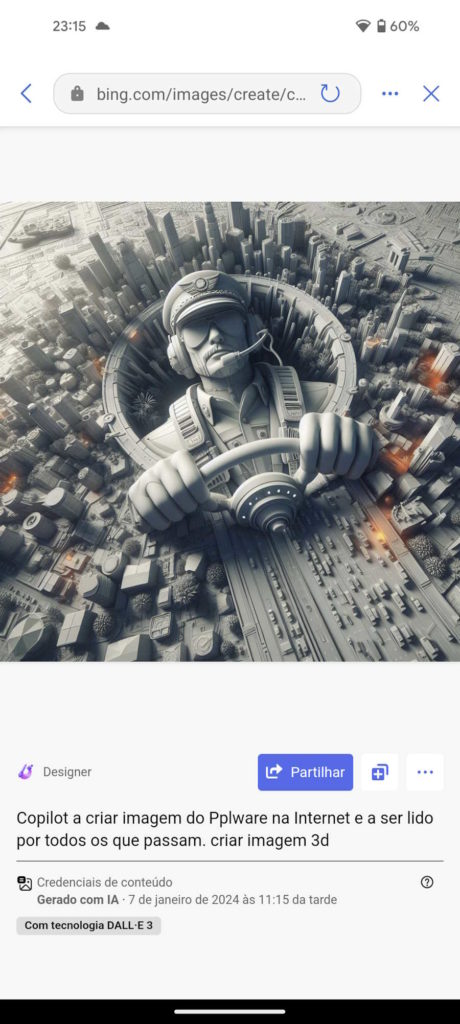 IA Microsoft criar imagens Copilot