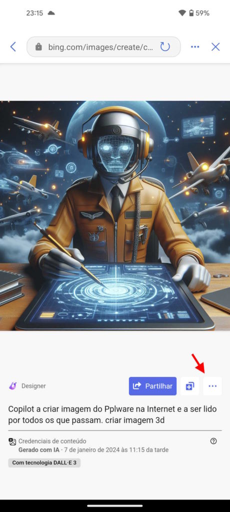 IA Microsoft criar imagens Copilot