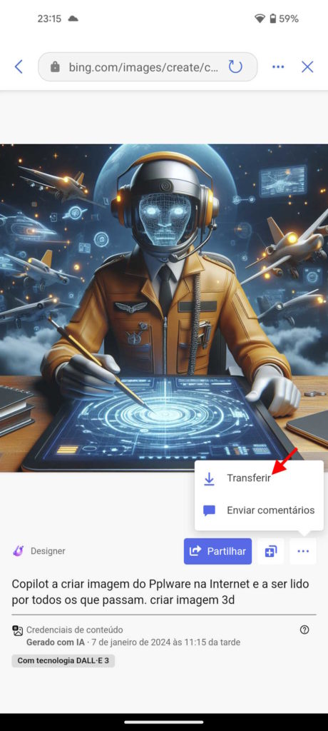 IA Microsoft criar imagens Copilot