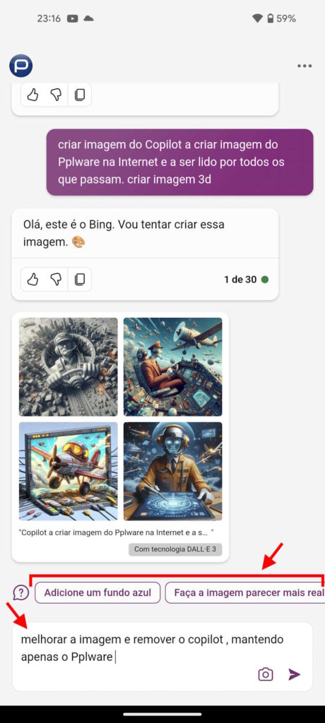 IA Microsoft criar imagens Copilot
