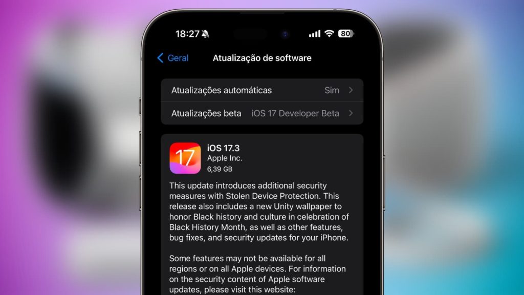 Apple lança iOS 17.3 e macOS 14.3 RC antes da versão final que chega na próxima semana