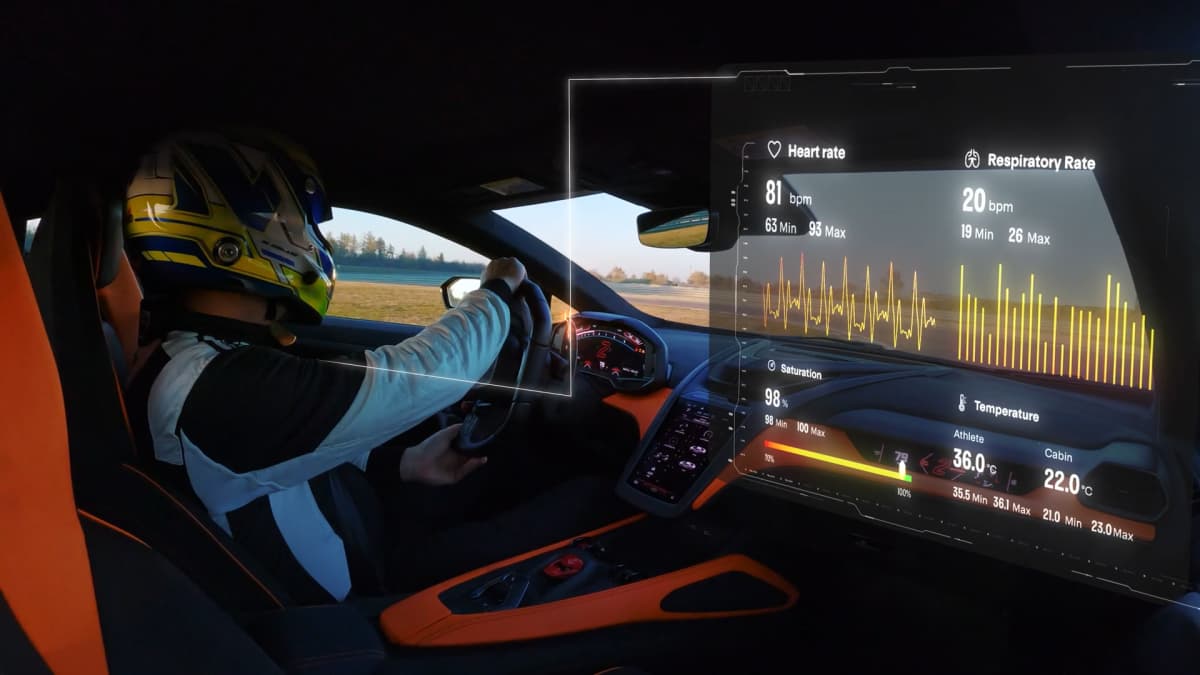 Lamborghini apresenta o Telemetry X: sistema para monitorizar a condução e nível de stress