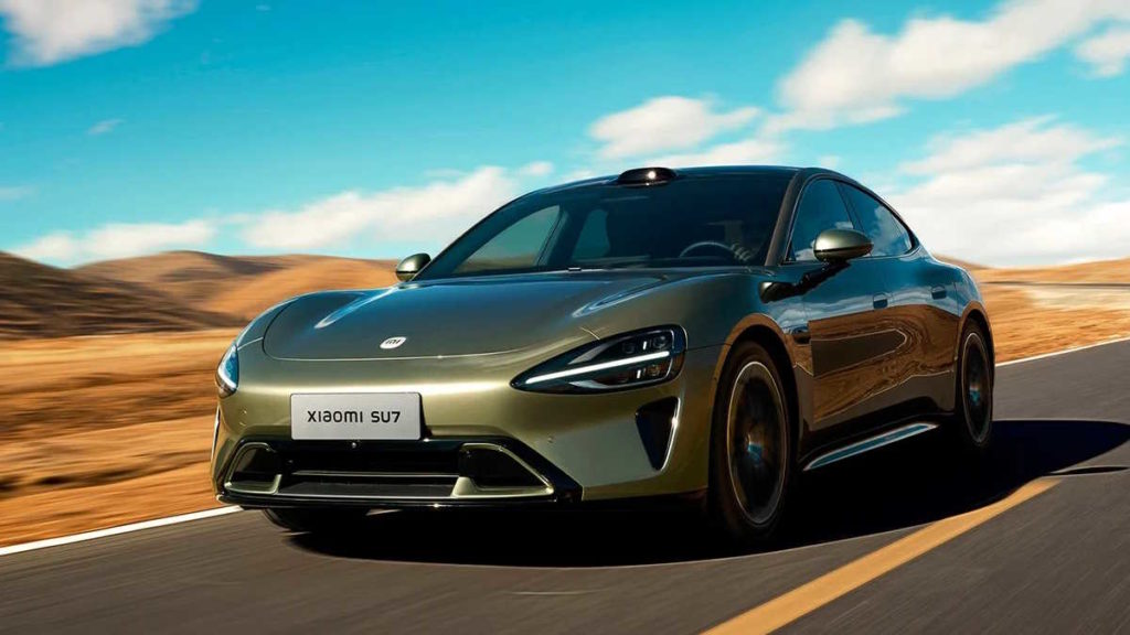 O SU7, o carro elétrico da Xiaomi, deverá ser um exclusivo do mercado da China