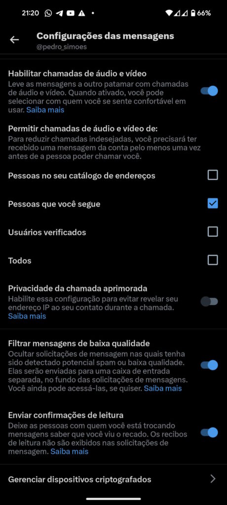 X chamadas áudio vídeo Elon Musk