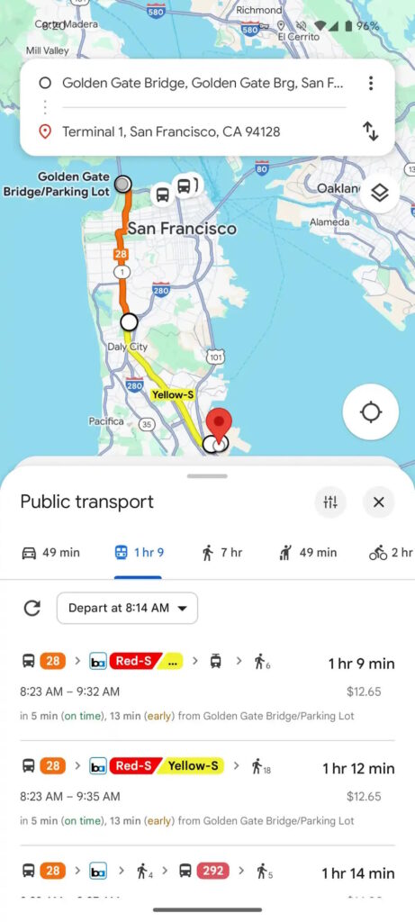 Google Maps inteface novidades pesquisas