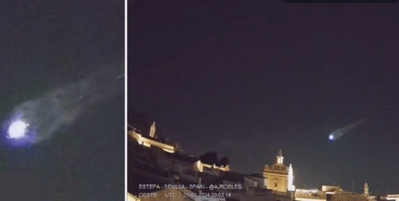 Bola de fogo “rasgou” céu de Portugal a 60 mil km/h