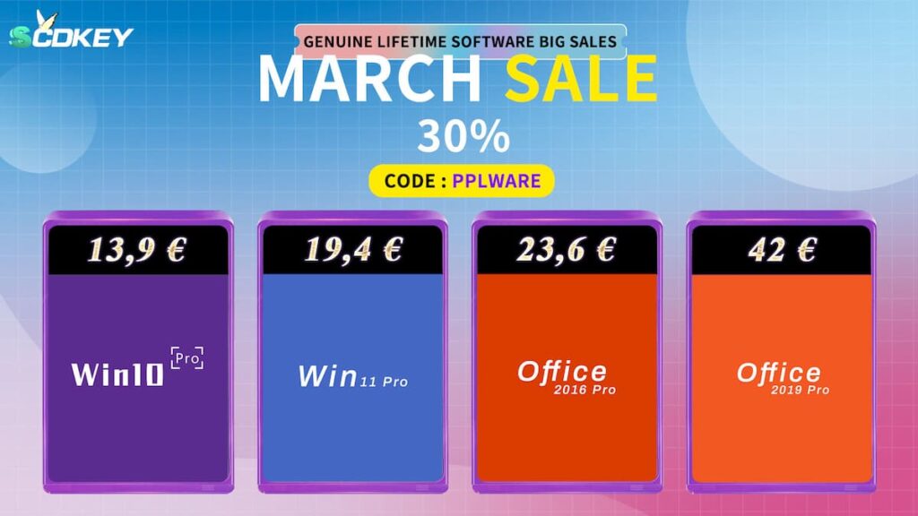 Desconto incrível na promoção de março da SCDKey: Windows 11 por 18,30€!