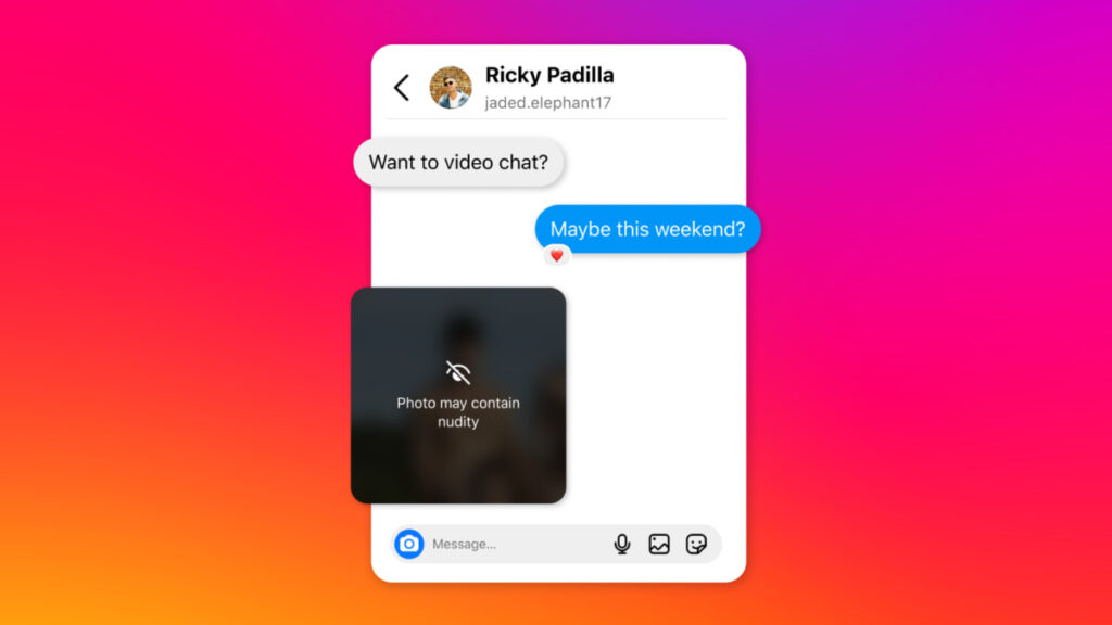 Instagram está a testar a proteção de nudez nas mensagens diretas da aplicação