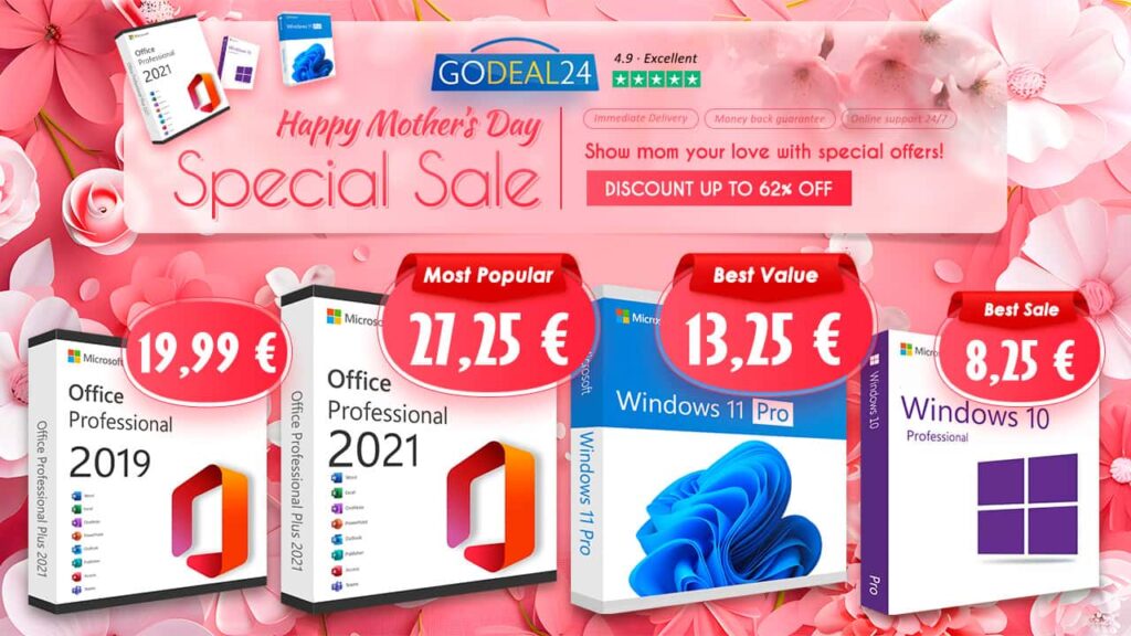 Presente de Dia da Mãe que toda a família vai amar: Office 2021 Pro vitalício por 27,25€!