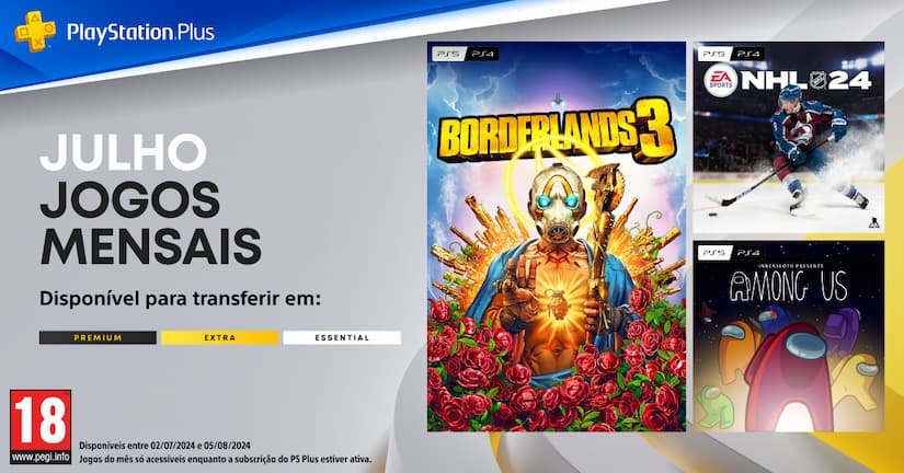 Novidades no Playstation Plus para julho de 2024