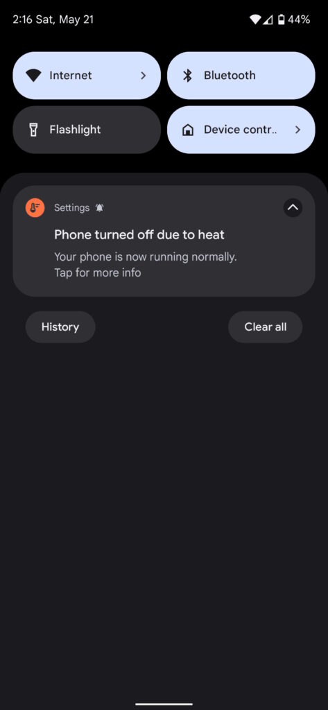 Android 15 Google temperatura smartphones