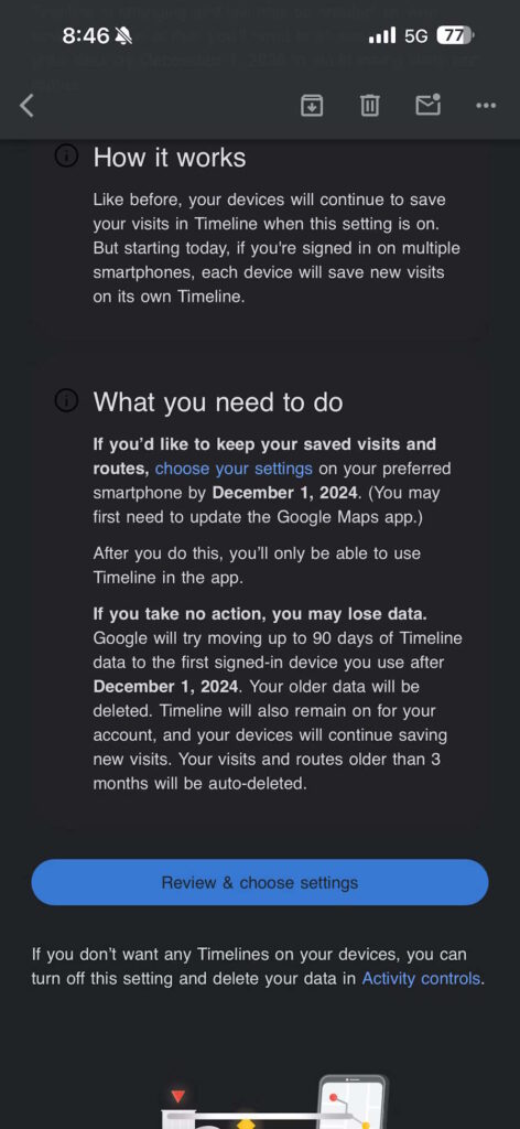Google Maps viagens dados perder alteração