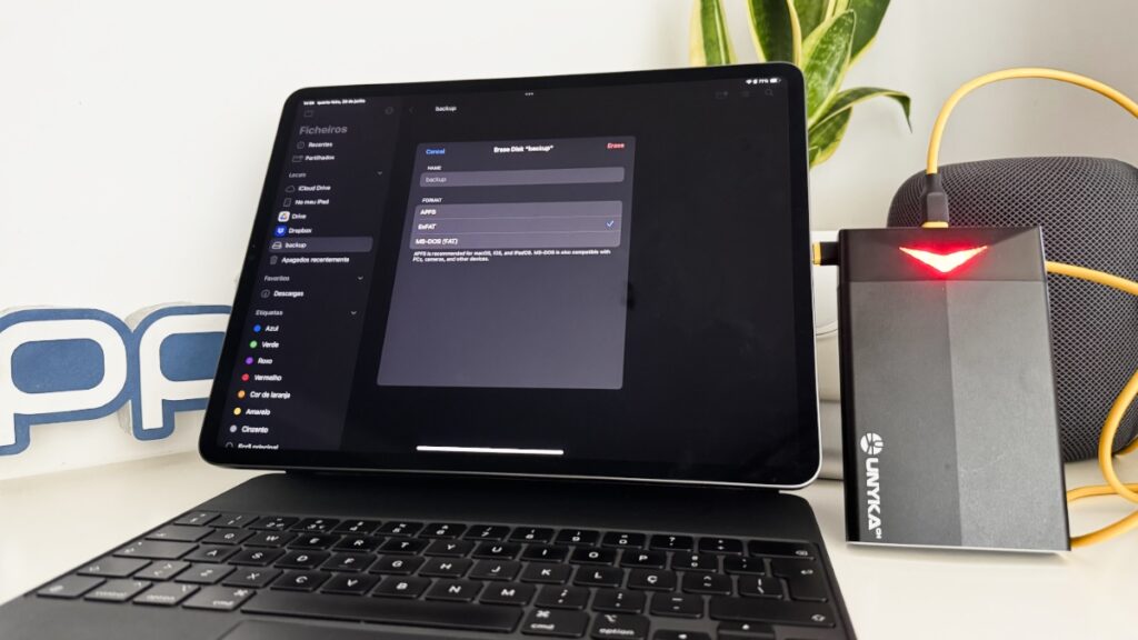 iPadOS 18 finalmente permite formatar unidades externas na app Ficheiros