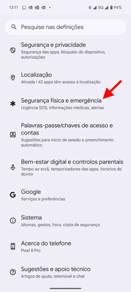 Android Google sismo iPhone partilhar