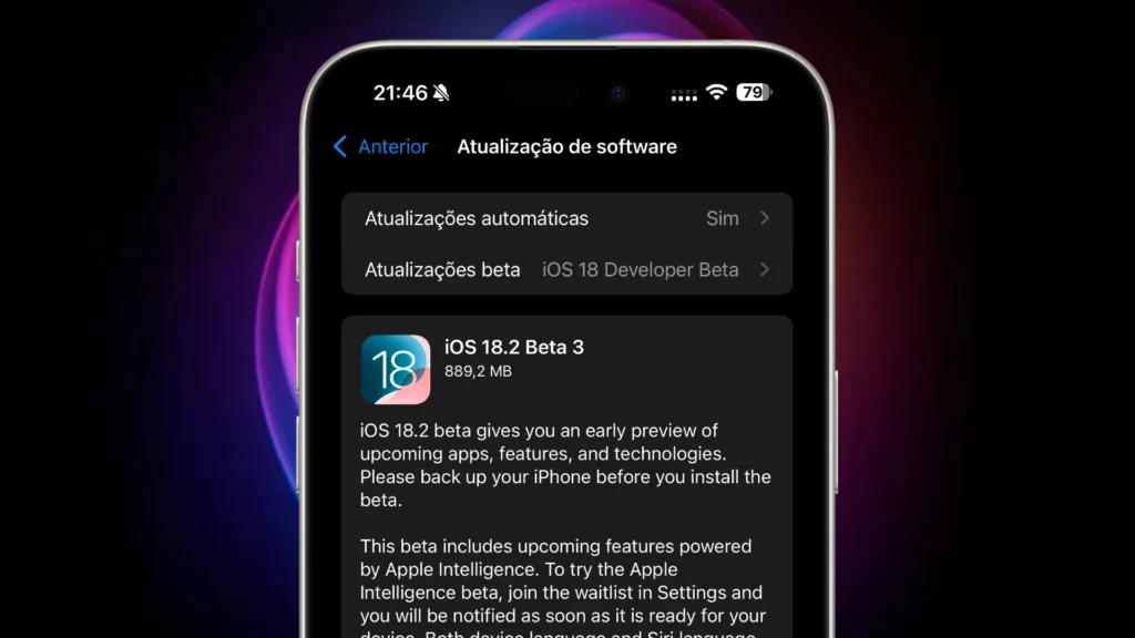 iOS 18.2 beta 3 para programadores traz novidades interessantes