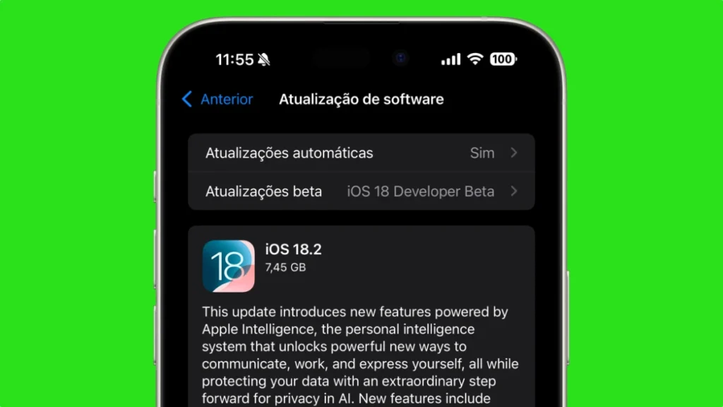 Apple lançou o iOS 18.2 RC para programadores