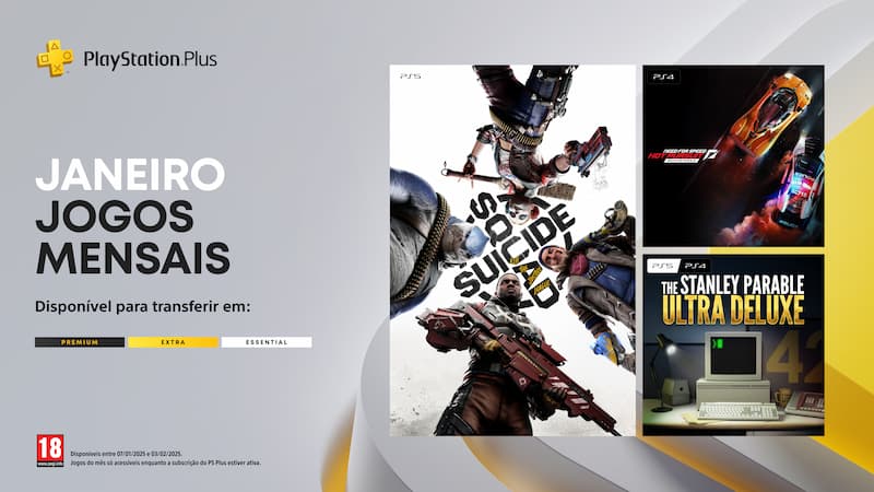 Jogos grátis no Playstation Plus para janeiro de 2025
