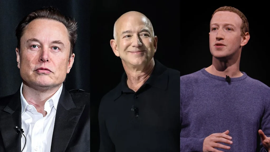 Musk, Bezos e Zuckerberg são os principais candidatos a bater 1 bilião de dólares