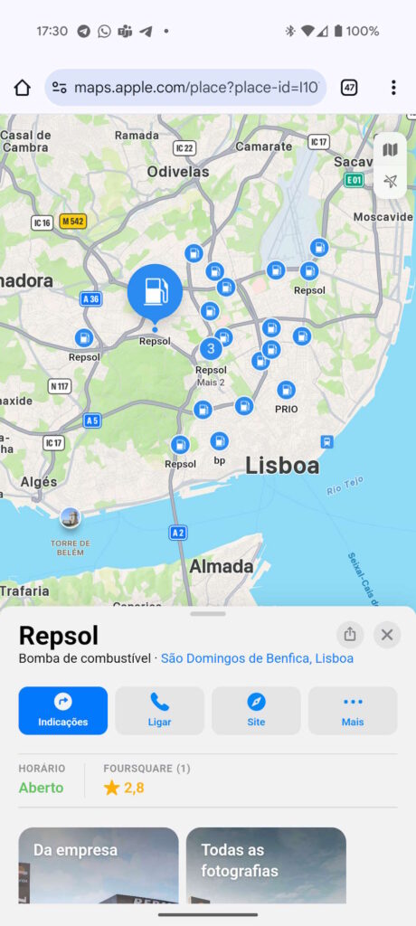 Apple Maps Android Google browser