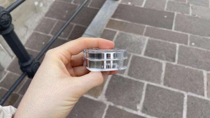 Caixa de carregamento do Galaxy Ring da Samsung