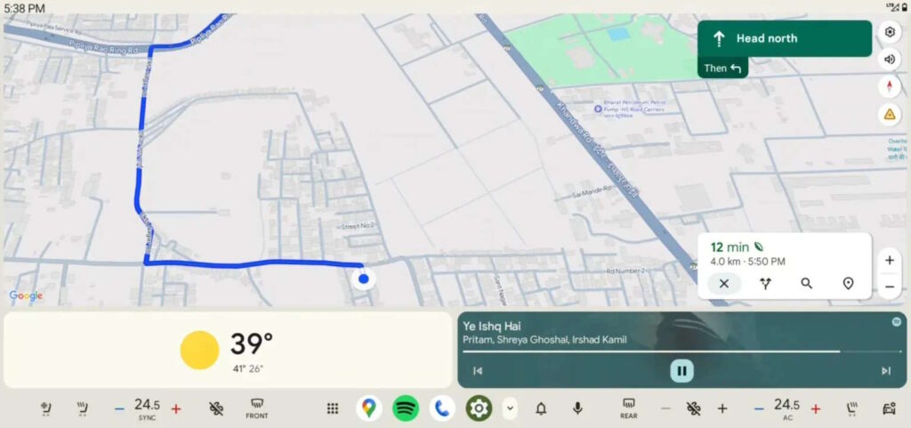 Android Auto Google interface tema claro